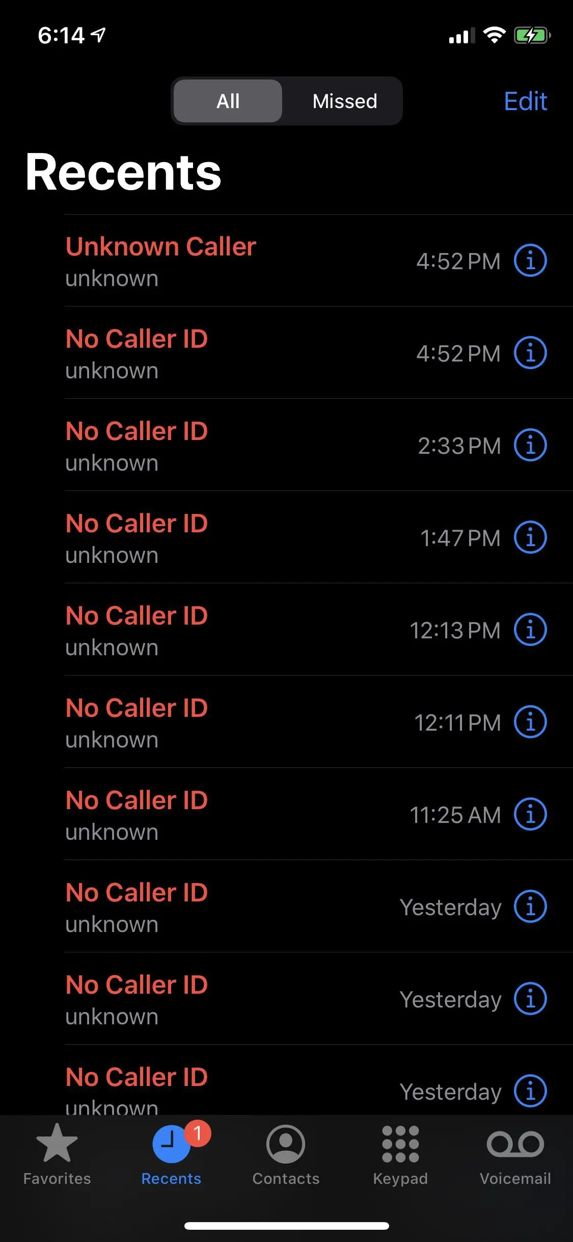 Missed CallText Back